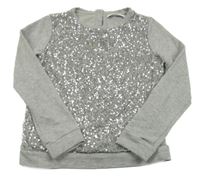 Šedo-flitrová mikina M&S