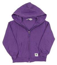 Fialová propínací mikina s kapucí H&M