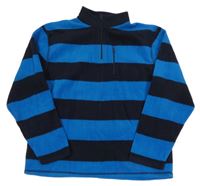 Modro-tmavomodrá pruhovaná fleecová mikina GAP