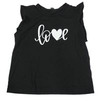 Černé tričko s nápisem Shein