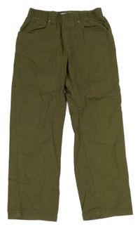 Khaki plátěné kalhoty John Baner