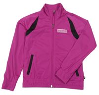 Purpurová sportovní propínací mikina Puma