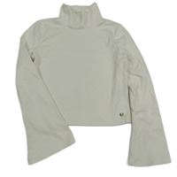 Smetanové crop triko s rolákem zn. River Island