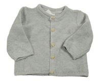 Šedý propínací svetr H&M