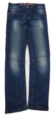 Tmavomodré teplákové rifle Sincere