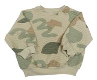 Béžovo-zelená vzorovaná mikina George 