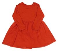 Červené šaty s tylovou sukní F&F