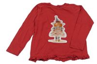 Červené triko se stromečkem Zippy