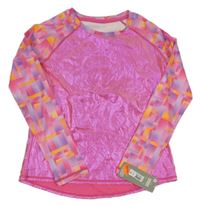 Nové - Růžovo-kostkované sportovní triko Dunnes