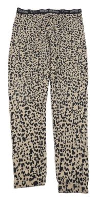 Béžovo-černé vzorované legíny s logy RIVER ISLAND