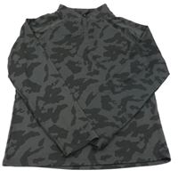 Šedo-černá vzorovaná sportovní mikina s rolákem Ergeenomixx 