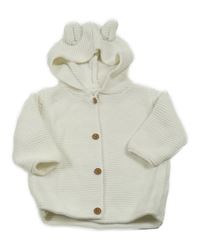 Bílý propínací svetr s kapucí Next