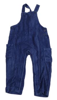 Tmavomodré sametové laclové kalhoty John Lewis