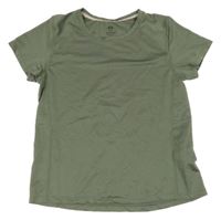 Khaki děrované sportovní tričko H&M