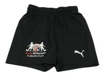 Černé sportovní kraťasy s nápisem a logem Puma