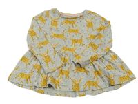 Šedá tunika s leopardem Tu