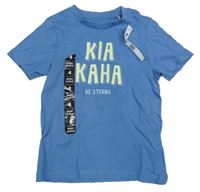 Nové - Modré tričko s nápisem 