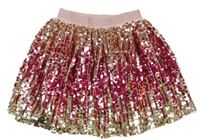 Světlerůžová tylová flitrová sukně H&M