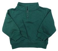Tmavozelená oversize mikina s rolákem Primark