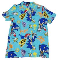 Azurová košile se SonicemX Sega 