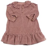 Starorůžové manšestrové šaty s límečkem Matalan