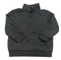 Tmavošedá melírovaná mikina Tu