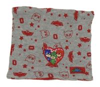 Šedý melírovaný nákrčník s PJ MASKS