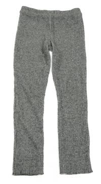 Šedé melírované žebrované úpletové legíny F&F