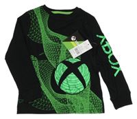 Nové - černo-zelené pyžamové triko s X-BOX 