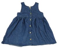 Modré riflové propínací šaty H&M