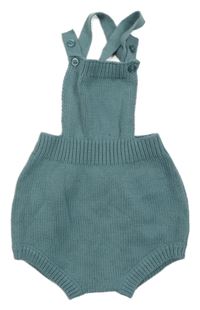 Modrošedé pletené laclové kraťasy Matalan