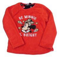 Červená plyšová pyžamová mikina s Minnie PRIMARK