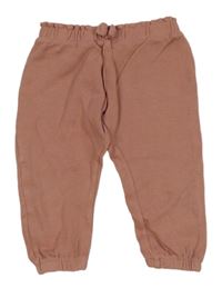 Starorůžové paper bag tepláky s mašlí C&A
