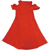 Červené šaty s průstřihy Primark