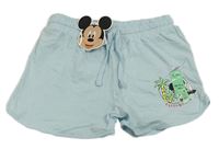 Světlemodré bavlněné kraťasy s Mickeym Primark