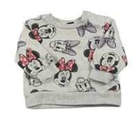 Světlešedá melírovaná mikina s Minnie a Daisy Primark