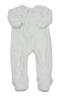 Bílý chlupatý overal Dunnes