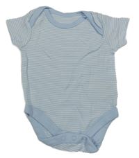 Světlemodro-bílé pruhované body Mothercare