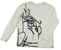 Smetanové triko s graffiti nápisem Chapter Young