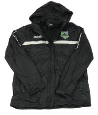 Černá šusťáková sportovní bunda s výšivkou a kapucí Capelli