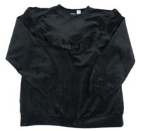 Černá plyšová mikina s volánem L&D