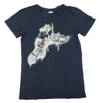 Tmavomodré tričko s cyklistou Chapter Young