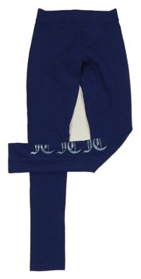 Tmavomodré legíny s nápisem Juicy Couture