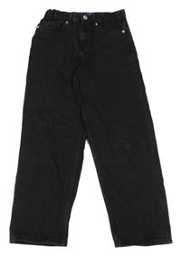 Černé loose fit rifle s dírou na koleni Only&Sons
