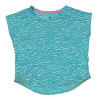 Tyrkysové vzorované crop tričko H&M