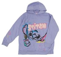 Lila mikina se Stitchem a kapucí Primark