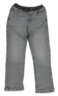 Šedé skinny rifle s úpletovým pasem Next