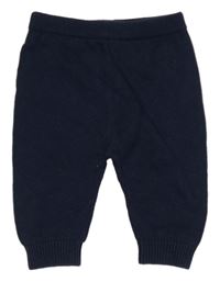 Tmavomodré pletené tepláky Nutmeg