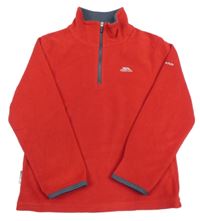 Červená fleecová funkční mikina s logem Trespass