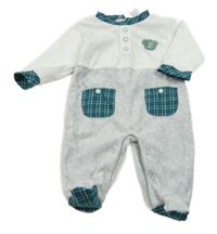 Šedo-bílý sametový overal s kapsami 